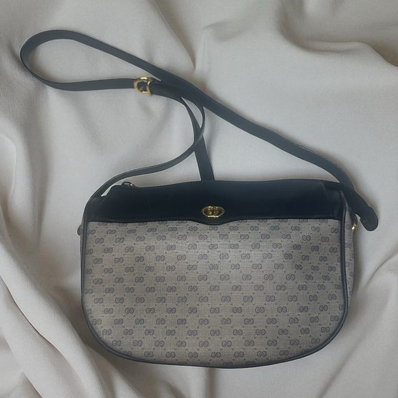 Women's Gucci Shoulder Bag Beige/Navy One Size - Picture 1 of 14